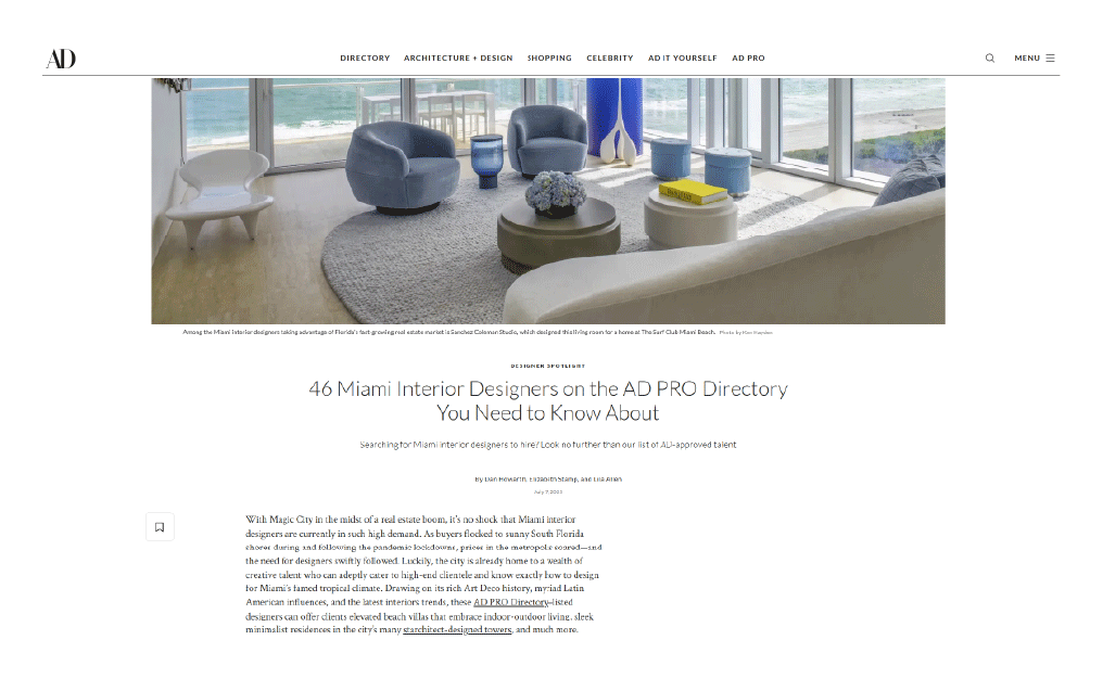 Top Miami Interior Design